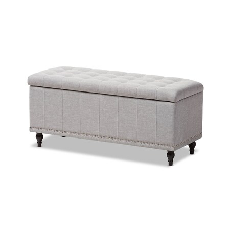 Baxton Studio Kaylee Beige Upholstered Button-Tufting Storage Ottoman Bench 128-7054